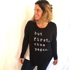 NWT But First Champagne Blouse